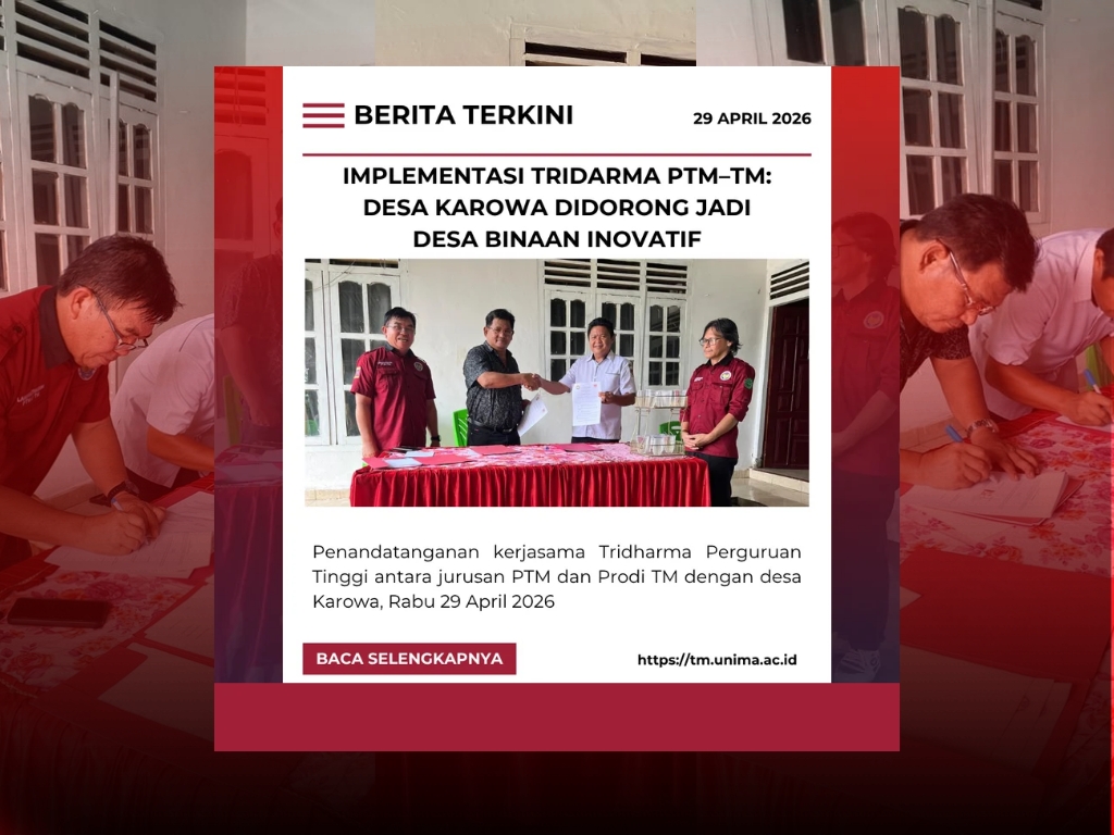 Implementasi Tridarma PTM–TM: Desa Karowa Didorong Jadi Desa Binaan Inovatif